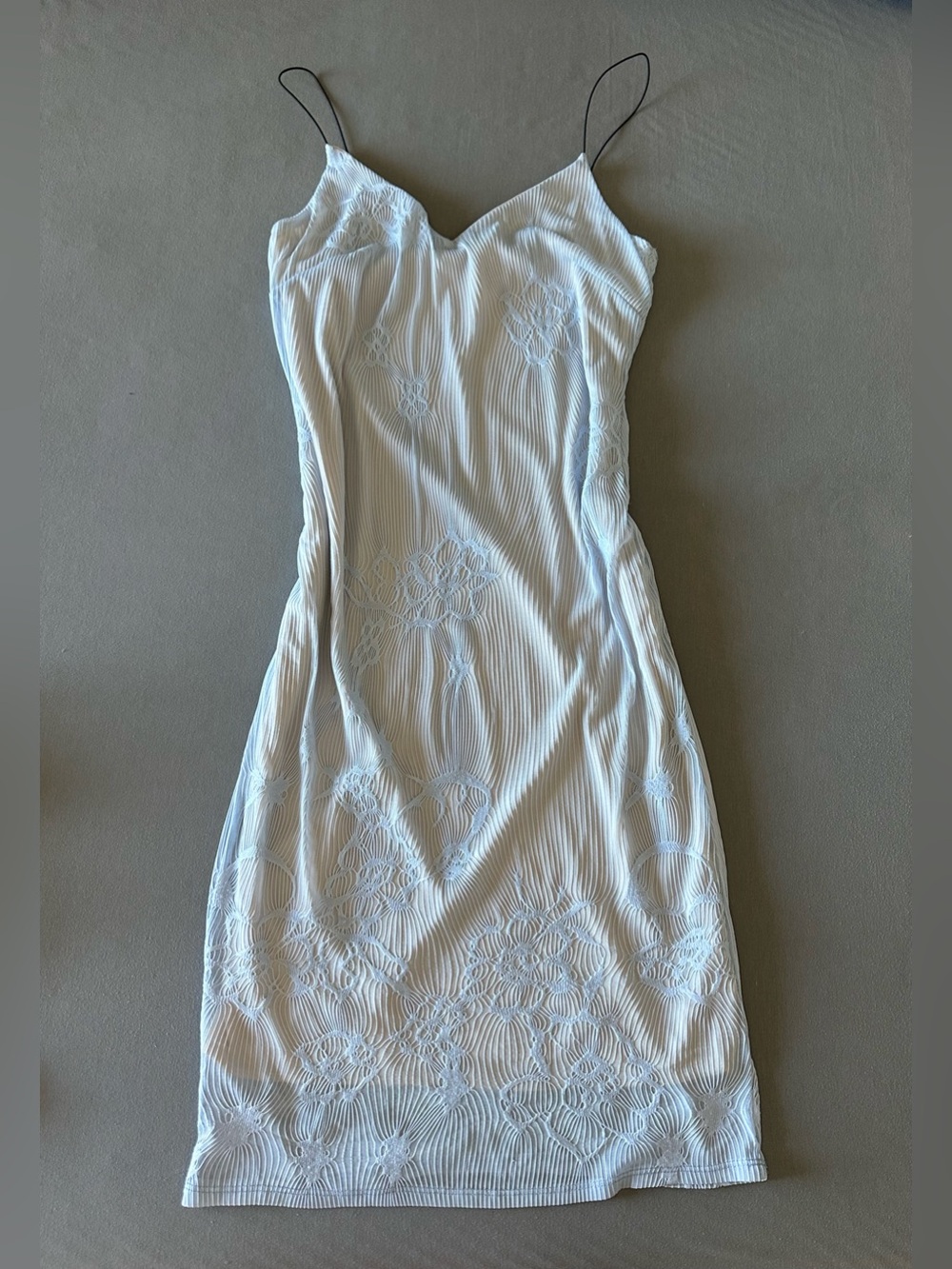 Charlotte Russe Blue Lace Fully Lined Bodycon Dress